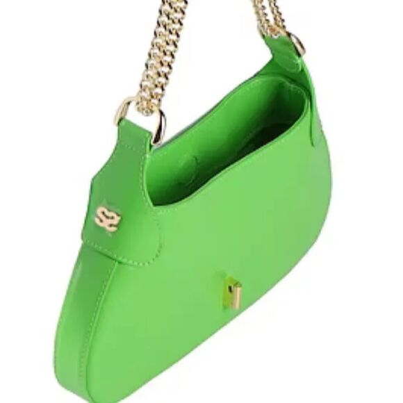 NWT Sandro Sweet Janet Chain Bag Vert Pomme Apple Green - Picture 12 of 13